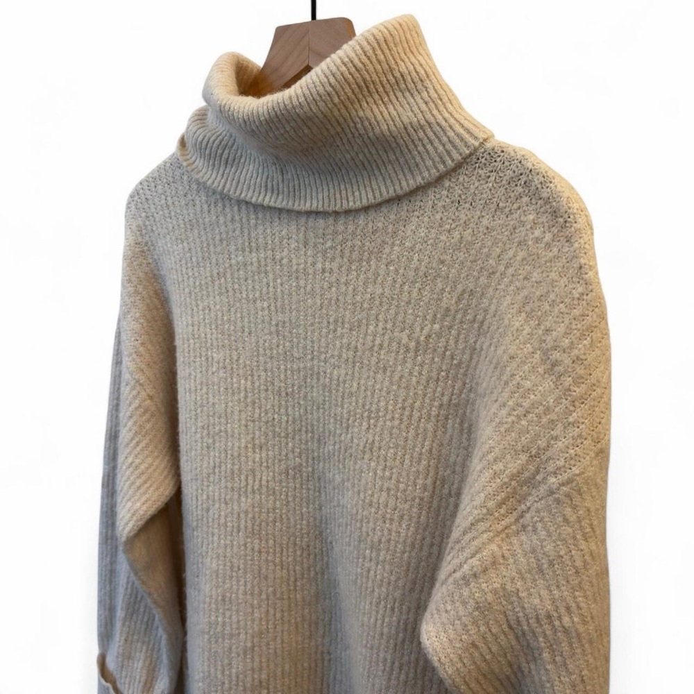 Topshop Cream Knit Sweater Dress 4-6 - Picture 4 of 8